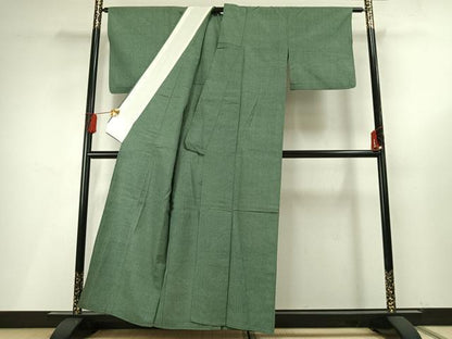 平和屋着物▽大島紬 単衣 霞文 反端付き 正絹 逸品 AABF5640fy