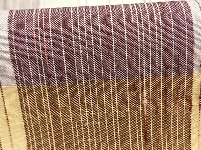 平和屋着物▽上質な紬 単衣 幾何学文様 正絹 逸品 AABF5643fy