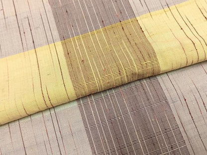 平和屋着物▽上質な紬 単衣 幾何学文様 正絹 逸品 AABF5643fy