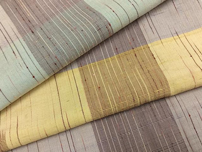 平和屋着物▽上質な紬 単衣 幾何学文様 正絹 逸品 AABF5643fy