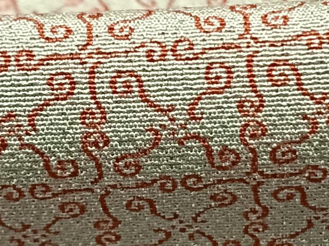 平和屋着物▽上質な小紋　単衣　幾何学文様　やまと金ラベル　正絹　逸品　AABF5647fy