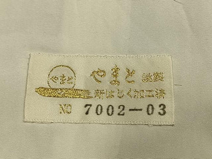 平和屋着物▽上質な小紋　単衣　幾何学文様　やまと金ラベル　正絹　逸品　AABF5647fy