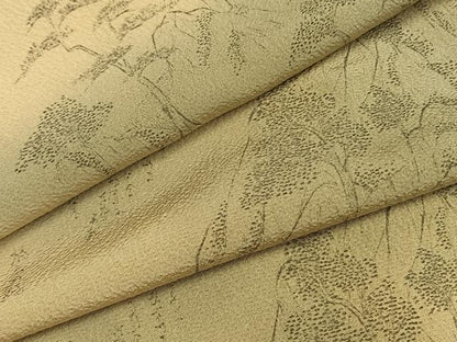 平和屋着物▽上質な小紋 単衣 手描き 風景文 暈し染め ロング丈 正絹 逸品 AABF5649fy