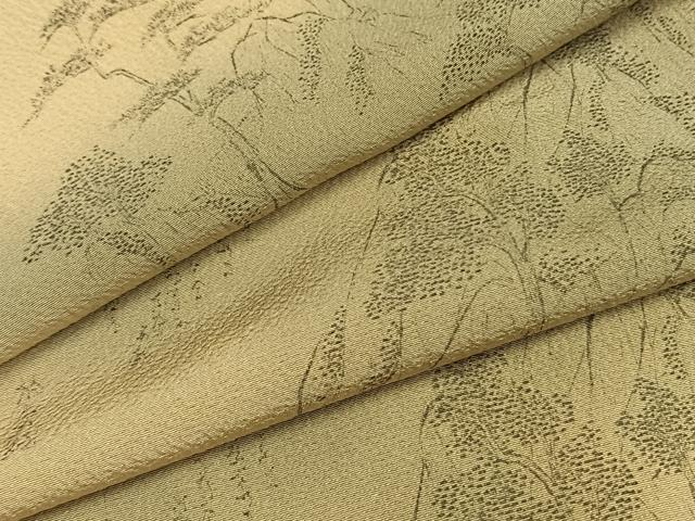 平和屋着物▽上質な小紋 単衣 手描き 風景文 暈し染め ロング丈 正絹 逸品 AABF5649fy