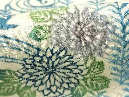 平和屋着物▽上質な小紋 単衣 型染め 花鳥文 正絹 逸品 AABF5653fy