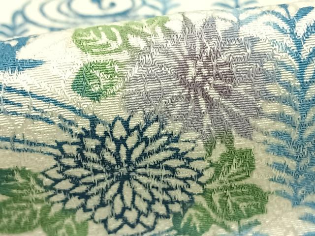 平和屋着物▽上質な小紋 単衣 型染め 花鳥文 正絹 逸品 AABF5653fy