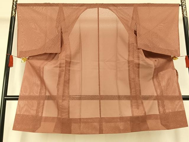 平和屋着物▽道行コート スリーシーズン 春夏秋 塵除け 遠州茶色 ロング丈 正絹 逸品 AABF5656fy