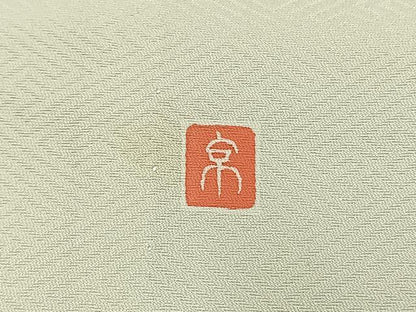 平和屋着物▽訪問着　単衣　作家物　風景花文　暈し染め　金銀彩　正絹　逸品　AABF5660fy