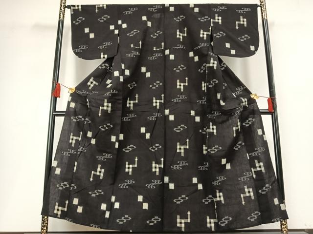 平和屋着物▽本場琉球絣 綿琉球 単衣 綿 逸品 AABF5661fy