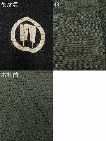 平和屋着物▽男性　長羽織　黒紋付　正絹　逸品　AABF5666fy