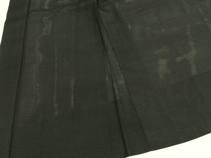 平和屋着物▽男性　長羽織　黒紋付　正絹　逸品　AABF5666fy