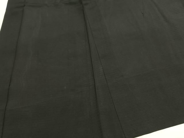 平和屋着物▽男性　長羽織　黒紋付　正絹　逸品　AABF5669fy