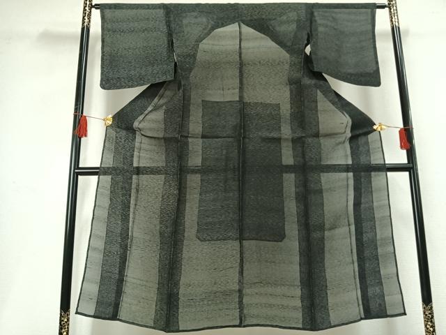平和屋着物＊夏物 小紋 ちぢみ織 霞文 洗える着物 AABF5672fy