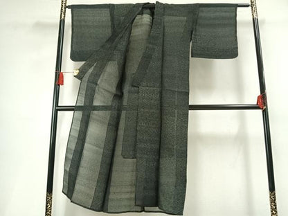平和屋着物＊夏物 小紋 ちぢみ織 霞文 洗える着物 AABF5672fy