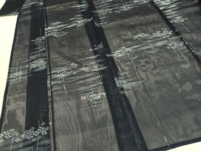 平和屋着物＊夏物 小紋 風通紗 舞花文 正絹 逸品 AABF5673fy