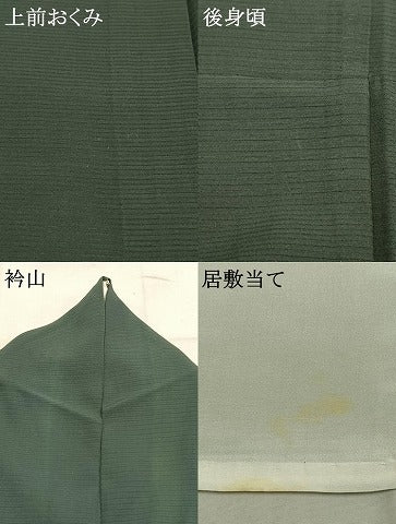 平和屋着物＊夏物 色無地 絽 虫襖色 正絹 逸品 AABF5678fy