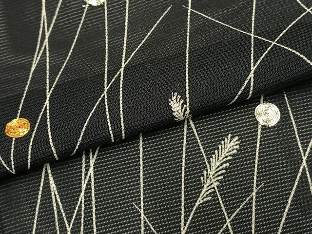 平和屋着物＊夏物 訪問着 絽 駒刺繍 草葉文 正絹 逸品 AABF5692fy