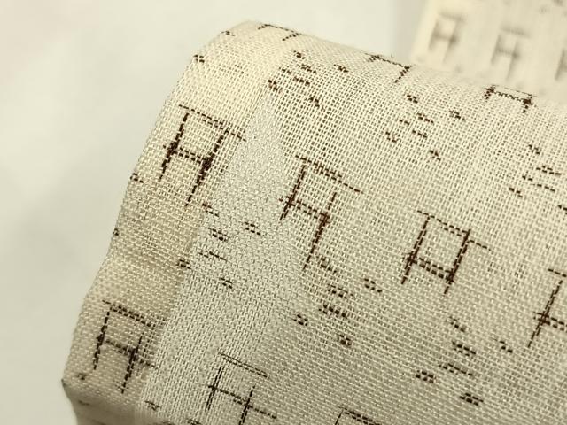 平和屋着物＊夏物 男性 沖縄県無形文化財指定 本場八重山上布 井桁絣 麻 逸品 AABF5694fy