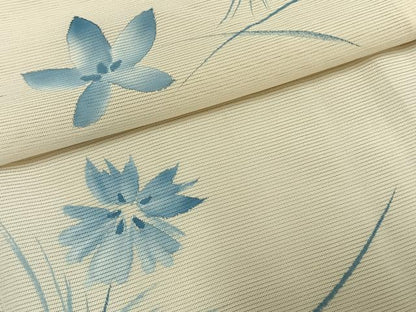 平和屋着物＊夏物　小紋　絽　手描き　草花文　正絹　逸品　AABF5695fy