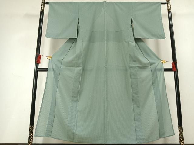 平和屋着物＊夏物 小紋 絽縮緬 縞 洗える着物 AABF5702fy