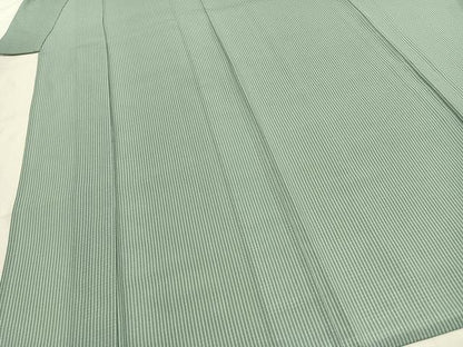 平和屋着物＊夏物 小紋 絽縮緬 縞 洗える着物 AABF5702fy
