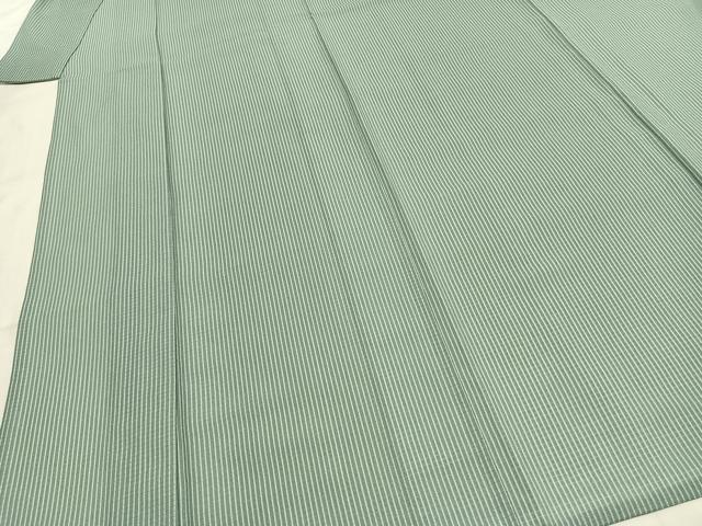 平和屋着物＊夏物 小紋 絽縮緬 縞 洗える着物 AABF5702fy