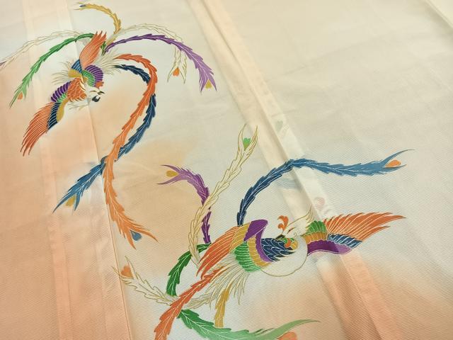 平和屋着物＊夏物 訪問着 絽 飛鳥文 暈し染め 洗える着物 AABF5707fy