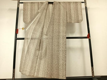 平和屋着物＊夏物 小紋 総レース 唐草文 AABF5712fy