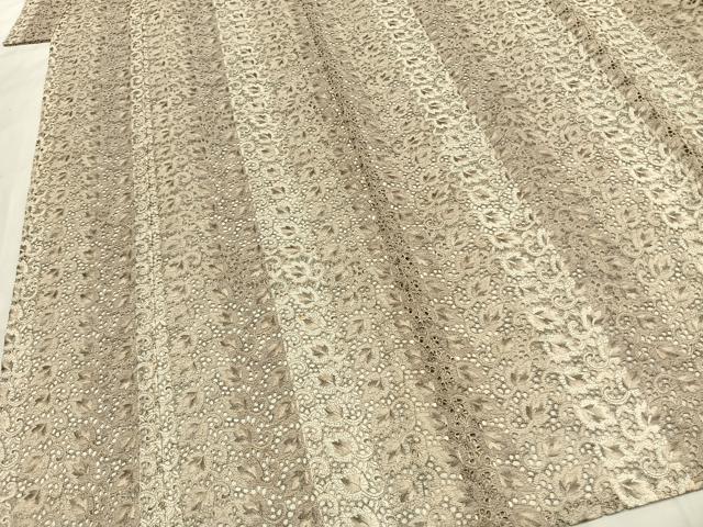 平和屋着物＊夏物 小紋 総レース 唐草文 AABF5712fy