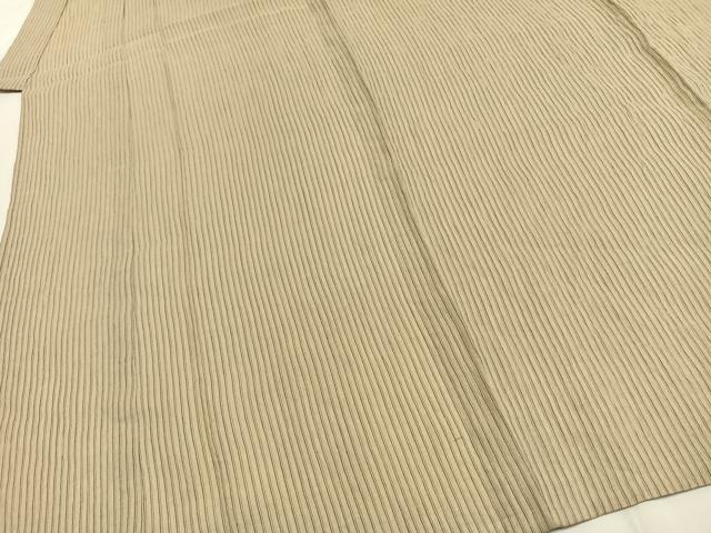 平和屋着物＊夏物 男性 小千谷ちぢみ 縞 反端付き 麻 逸品 未使用 AABF5716fy