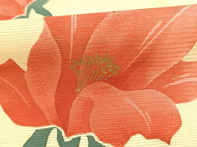 平和屋着物＊夏物 訪問着 絽 手描き 枝花文 金彩 正絹 逸品 AABF5717fy