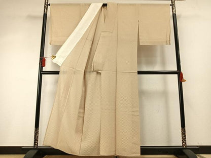 平和屋着物＊夏物 小紋 紗 十字絣 正絹 逸品 AABF5720fy