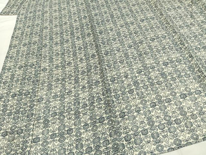 平和屋着物＊夏物 綿紅梅 小紋 浴衣兼用 型染め 花尽くし 綿 逸品 AABF5721fy