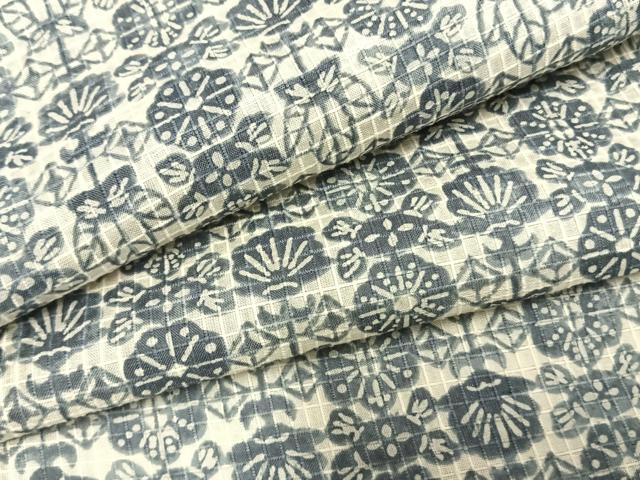 平和屋着物＊夏物 綿紅梅 小紋 浴衣兼用 型染め 花尽くし 綿 逸品 AABF5721fy