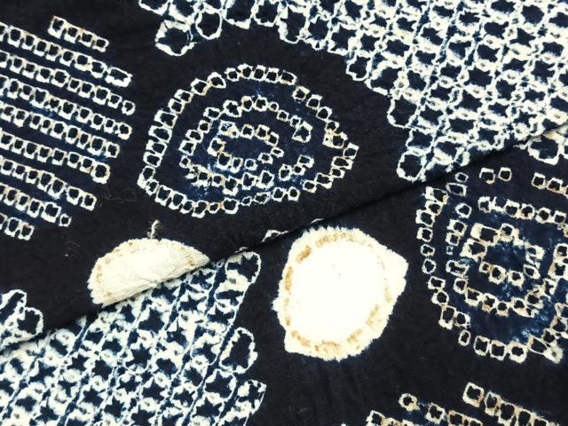 平和屋着物∴夏物 浴衣 有松鳴海絞り よろけ縞 綿 逸品 AABF5723fy