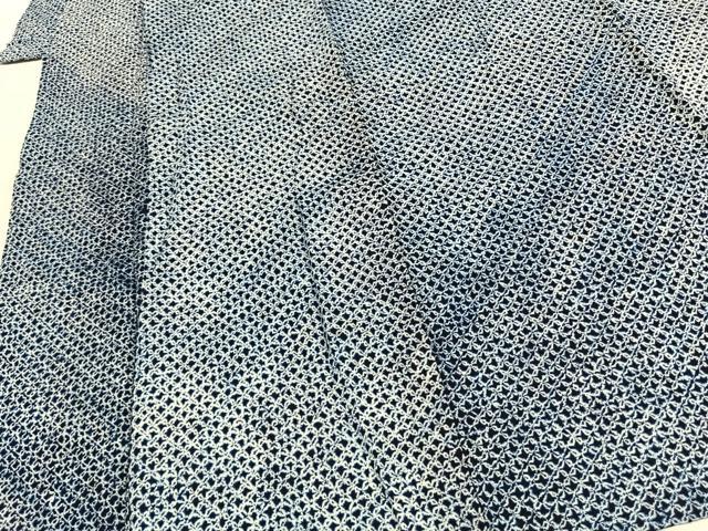 平和屋着物∴夏物 浴衣 有松鳴海絞り 幾何学文様 綿 逸品 AABF5724fy