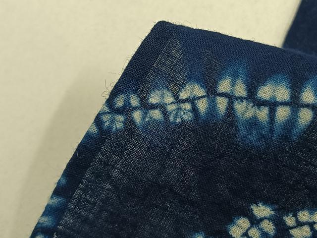 平和屋着物∴夏物 浴衣 有松鳴海絞り 渦巻き文 綿 逸品 AABF5725fy
