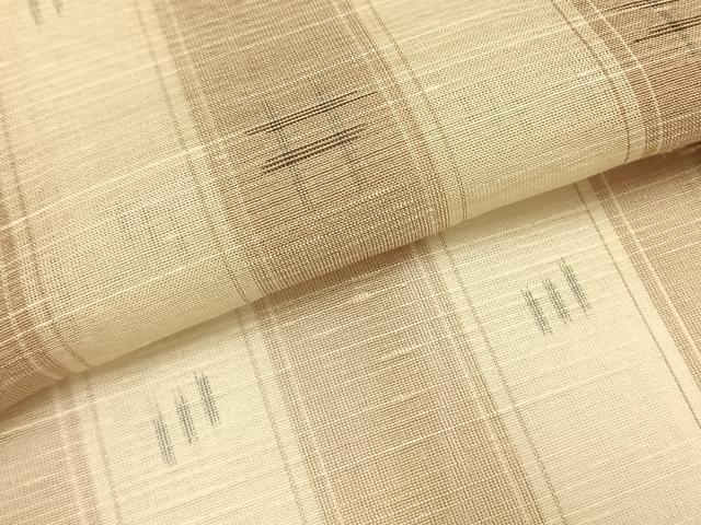 平和屋着物＊夏物　紗紬　井桁間道　正絹　逸品　AABF5730fy