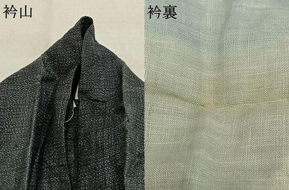 平和屋着物＊夏物 男性 重要無形文化財 本場宮古上布 110亀甲 総詰め 苧麻 逸品 AABF5731fy