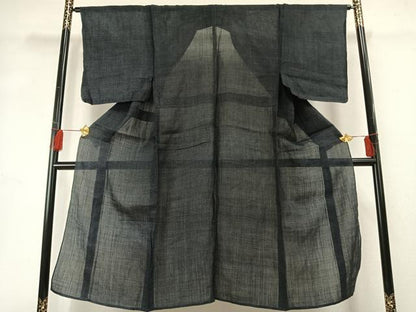 平和屋着物＊夏物 男性 重要無形文化財 本場宮古上布 110亀甲 総詰め 苧麻 逸品 AABF5731fy