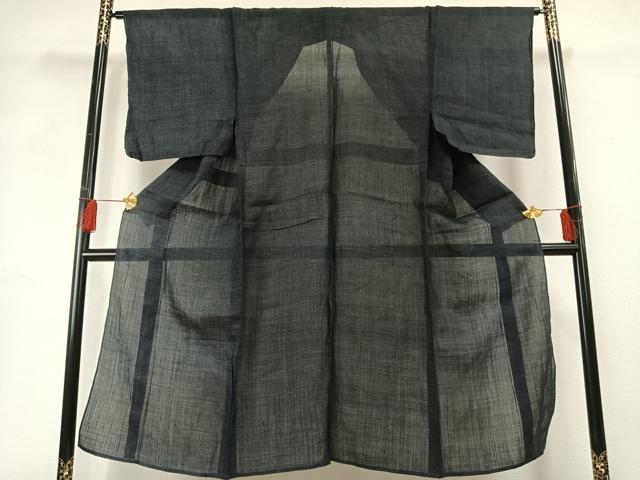 平和屋着物＊夏物 男性 重要無形文化財 本場宮古上布 110亀甲 総詰め 苧麻 逸品 AABF5731fy