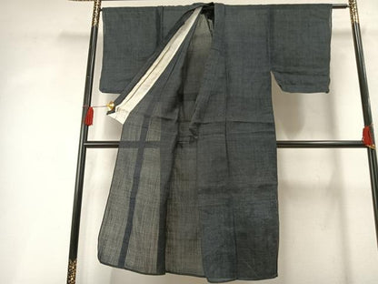 平和屋着物＊夏物 男性 重要無形文化財 本場宮古上布 110亀甲 総詰め 苧麻 逸品 AABF5731fy