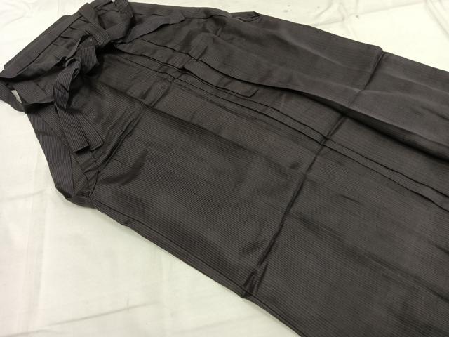 平和屋着物＊夏物 男性 馬乗り袴 紗 縞 正絹 逸品 AABF5732fy