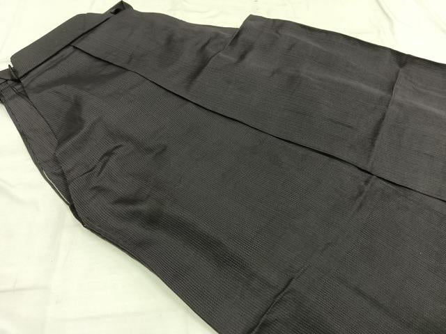 平和屋着物＊夏物 男性 馬乗り袴 紗 縞 正絹 逸品 AABF5732fy