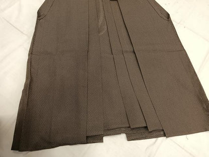 平和屋着物＊夏物 男性 馬乗り袴 紗 幾何学文様 正絹 逸品 AABF5734fy