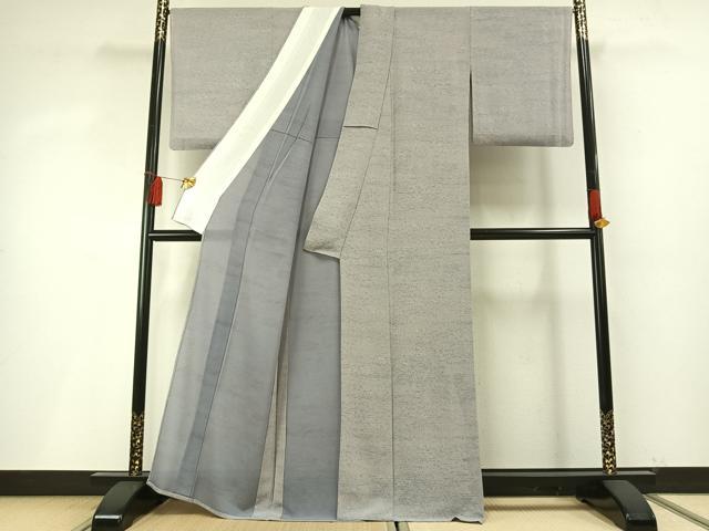平和屋着物＊夏物 小紋 絽縮緬 霞文 正絹 逸品 AABF5735fy