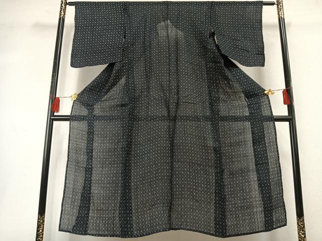平和屋着物＊夏物 重要無形文化財 本場宮古上布 幾何学文様 苧麻 逸品 AABF5744fy
