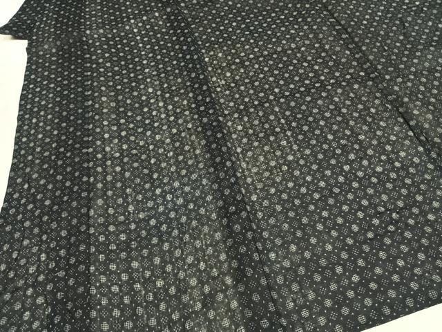 平和屋着物＊夏物　重要無形文化財　本場宮古上布　幾何学文様　苧麻　逸品　AABF5745fy