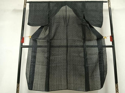 平和屋着物＊夏物 重要無形文化財 本場宮古上布 幾何学文様 苧麻 逸品 AABF5746fy