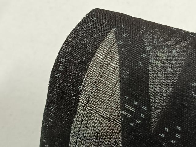 平和屋着物＊夏物 紗紬 幾何学文様 黒地 正絹 逸品 AABF5748fy